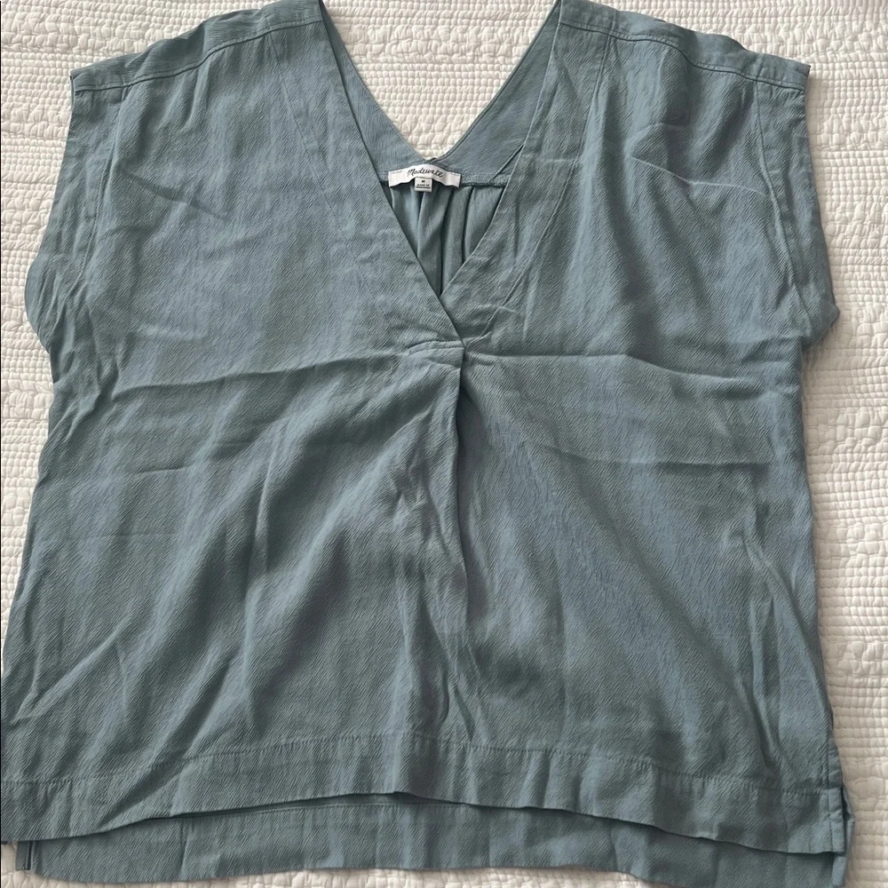 Madewell Blouse in Sage Green - Picture 2 of 6